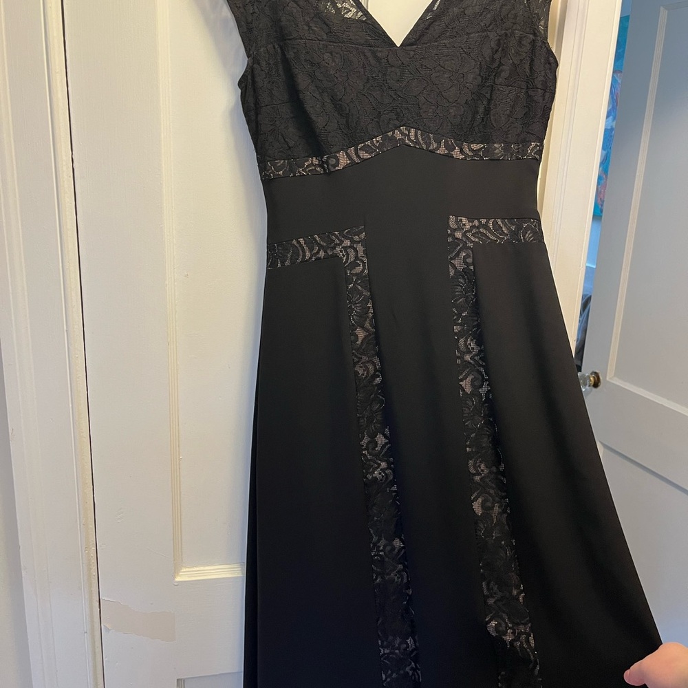 Calvin Klein Black Lace Maxi Dress